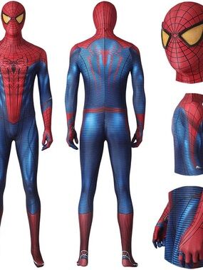 Spider-Man Inspired Men's Red & Blue Full-Body Superhero Costume